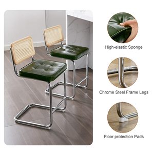 <span class=keywords><strong>Tabouret</strong></span> <span class=keywords><strong>de</strong></span> <span class=keywords><strong>Bar</strong></span> moderne en velours avec dossier en rotin, <span class=keywords><strong>vert</strong></span> <span class=keywords><strong>Olive</strong></span>, haute qualité, vente en gros - Product Image 4