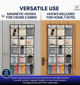 Organisateur de cabine de croisière magnétique en gros de l'usine Haoran, organisateur de chaussures suspendu, sacs de rangement suspendus essentiels pour bateaux de croisière - Product Image 3