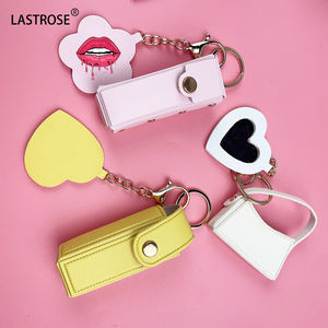 Vacío Brillo de labios Lápiz labial Titular Llavero Paquete Flor Forma Espejo Llavero Bolsa - Product Image 2