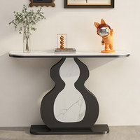 Console d'entrée murale moderne et simple en acier inoxydable monobloc pour salon ou villa, à poser directement devant la porte