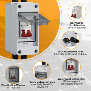 WZOODQ Caja Combinadora Solar de 500V, Sistema para Exteriores, Impermeable, de Plástico, para Paneles Solares Fotovoltaicos, Caja Combinadora de Energía Solar IP65 - Product Image 3