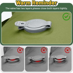 Colchoneta <span class=keywords><strong>Inflable</strong></span> Ultraligera Impermeable de TPU y Fibra de Poliéster Pura, Extra Gruesa, con Bomba de Pie Integrada, Portátil para Camping - Product Image 6
