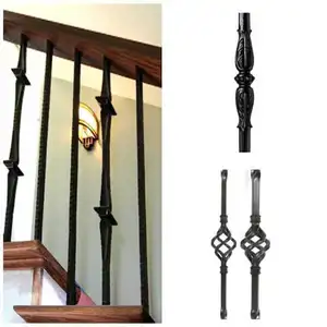 Ornamental Elements Forged Wrought Iron Balusters Spindle For Staircase Railing Handrail Balcony Balustrade Gate Fence Parts