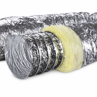Système HVAC, conduit flexible ignifuge isolé, conduit de ventilation