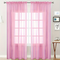 Hôtel Maison Salle De Bains Fenêtre Voile Rideaux Blanc Solide Couleur Sheer Semi-Light Blocking Cantonnières