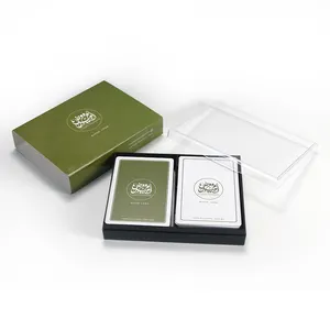 カスタムメイドのトランプクリアプラスチックボックスパッケージ2セットトランプ用プラスチックポーカーカード