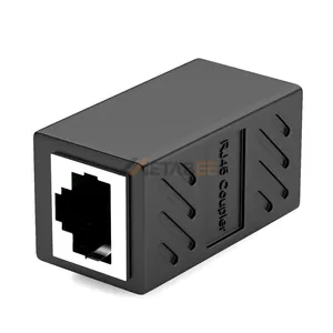 Soquete macho fêmea para conector de extensão de cabo de rede Inline RJ45 adaptador de acoplador