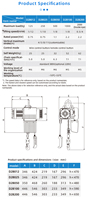 Palans électriques à chaîne à fréquence variable KINMOTOR D2 220V, capacité de levage de 125 kg, grue de levage en acier, experts en palans électriques