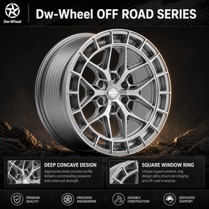 Jantes en alliage forgé sur mesure DW, concaves, 20, 22, 24 pouces, 6x139.7, 6x135, 5x127 pour GM Chevrolet Silverado, GMC Yukon, Lexus LM LX - Product Image 4