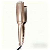 Professional 2-in-1 Ceramic Hair Straightener and Rollers Negative Ion Fast Heating Flat Iron for Household or Hotel Use