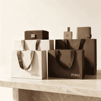 Bolsa de Papel Blanca Reciclable Ecológica con Asa de Cuerda de Algodón Natural, Logotipo Personalizado, Bolsas de Embalaje de Regalo para Prendas de Lujo, Venta al por Mayor