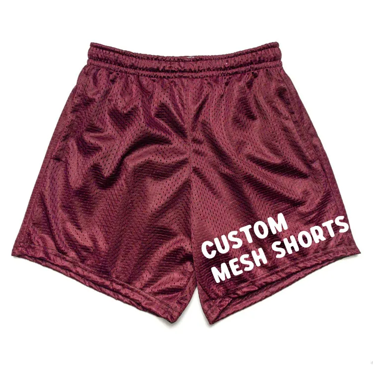 Bunte leere Mesh-Shorts Doppels chicht Polyester Mesh Basketball-Shorts benutzer definierte Mesh-Shorts