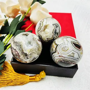 Wholesale Natural Crystal Sphere Healing Gemstone Mexican Agate Ball For Decoration