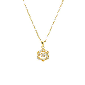 Collier étoile <span class=keywords><strong>de</strong></span> David en or rose esthétique Resoul, anti-ternissement, chaîne à cristaux flottants, style bohème chic, plage - Product Image 5