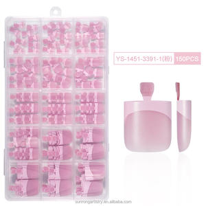 150 <span class=keywords><strong>faux</strong></span> ongles français sans couture, courts, carrés, couleur nude, pointes d'ongles, ongles à presser, ongles artificiels pour les orteils - Product Image 6