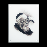 Conception claire Artisanat Décor Plaque Impression Affichage Personnalisé Peinture Portrait Lucite Rabbin Produits Judaica Cadeaux Art Juif