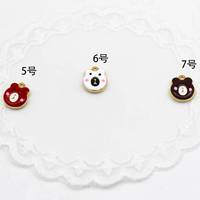 FMSCM-7 Breloques en émail chien saucisse de dessin animé mignon, pendentifs multi-ours colorés et adorables à l'effet goutte d'huile, accessoire de bijouterie DIY et décoration de sac