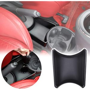 Boîte de rangement pour console centrale de voiture, pour Fiat 500, organisateur de console centrale avec compartiment porte-gobelet - Product Image 1