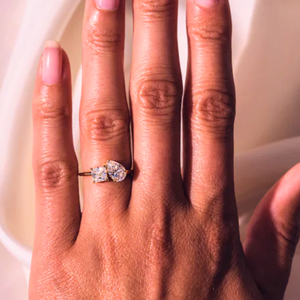 Elegante Vintage Art Deco 925 anillo de plata esterlina creado en laboratorio zafiro y Diamante declaración pieza joyería - Product Image 5