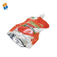 Op maat gemaakte glanzende aluminiumfolie plastic verpakking Doypack spout zak vloeibare fruitmelk spout pouch stand-up pouch voedselveilige zakken