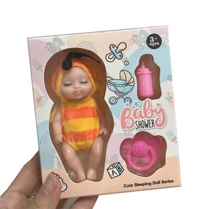Muñeca <span class=keywords><strong>Reborn</strong></span> de Peluche Transfronteriza para Dormir, Mini, con Biberón y Chupete, Set de Juguete para Niñas Pequeñas para Jugar en Casa - Product Image 5