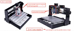 तेजी से वितरण सीएनसी 3 अक्ष लकड़ी रूटर सीएनसी प्रो के साथ लकड़ी पर नक्काशी मशीन लेजर उत्कीर्णन किट ER11 GRBL नियंत्रण