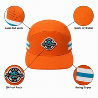 Casquette de golf sportive vintage haute performance découpée au laser, perforée, respirante, légère, séchage rapide, casquette de sport, baseball 7 panneaux