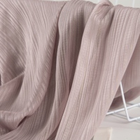 Tissu Hijab en Satin de Polyester Jacquard Rayé Fil Argenté B10, Anti-Plis, pour Châle Femme Usage Quotidien