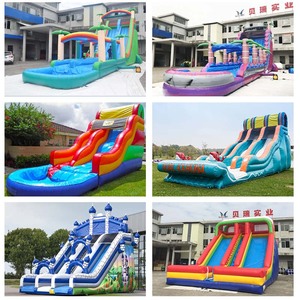 <span class=keywords><strong>Toboggan</strong></span> aquatique gonflable commercial Guangzhou Barry avec 2 piscines et obstacles - Product Image 6