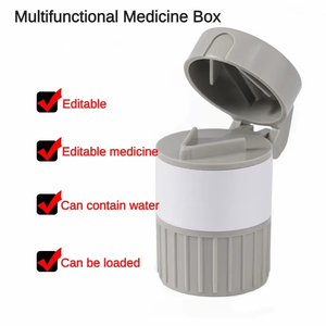 Caja de Almacenamiento 4 en 1 Portátil, Triturador de Pastillas de 4 Capas, Cortador de Pastillas, Divisor de Medicamentos, Caja de Almacenamiento, Triturador de Pastillas Portátil - Product Image 5