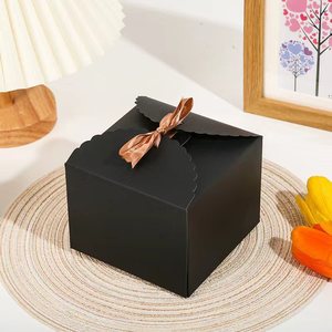 Scatole di Carta Personalizzate Pieghevoli di Lusso Monouso con Nastro per Matrimoni, Smalti, Oli, Cosmetici, in Carta Kraft - Product Image 2