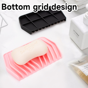 2023 nouveau design Silicone porte-éponge vidange évier organisateur étendoir pour salle de bain douche porte-savon - Product Image 6