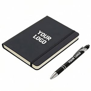 Wholesale Promo Gift A5 A6 Leather 80 Sheets With Custom Logo for Student Business Office School Elastic Strap Notebook - Product Image 1