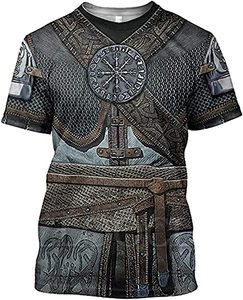 Nordic <strong>Viking</strong> 3d Printed Pattern T-shirt Men's Crewneck Short Sleeve Breathable Shirt Printed on Demand Low-cost Wholesale Tees - Product Image 3