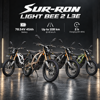 Moto électrique L3E Surron Light Bee 2 2026 24kW 90km/h homologuée pour la route, neuve en stock