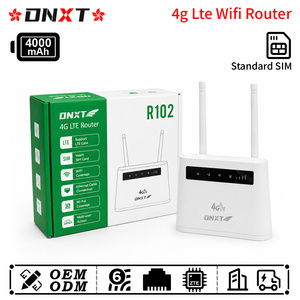 เราเตอร์ DNXT 4g lte wifi LTE Cat4 2.4GHz wifi 6 ความเร็ว 300Mbps แบตเตอรี่ 4000mAh รองรับ WAN/LAN สำหรับใช้งานในบ้าน - Product Image 1