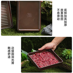 Caja Cuadrada Especial para Platos de Carne de Res con Copos de Nieve de la Restaurante Mountain Breeze Hot Pot, Vajilla de Melamina Única para Carne de Hot Pot - Product Image 4