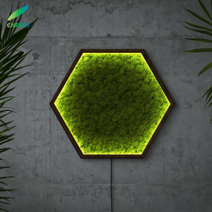 Mousse verte LED Lustre Lumière Intérieure Émettant Son Absorbable Combinaison Anneau Cercle Verseau Pendentif Acoustique pour Usage Bureau - Product Image 1