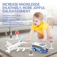 KSF Nouveau modèle de jouet en métal moulé sous pression, avion, bus, véhicule d'ingénierie, ensemble de jouets pour enfants de 5 ans et plus
