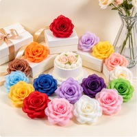Fleurs artificielles en soie, roses de 8 cm, best-seller transfrontalier, longue durée, style moderne réaliste, décorations de mariage, accents floraux pour murs.