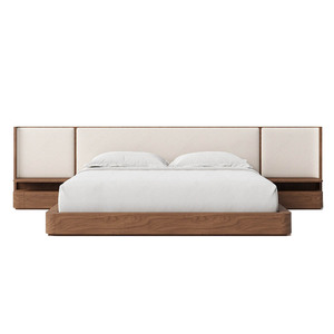 Muebles Modernos para Dormitorio, Cama King Size Tapizada en Madera Maciza de Roble con Mesitas de Noche - Product Image 2