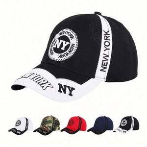 Casquettes de baseball de créateur, style sportif et formel, avec broderie NEW YORK, en tissu standard, vente en gros pour fabricants - Product Image 1