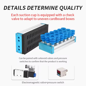 Accessoires pneumatiques haute puissance, ventouses industrielles à vide, robustes et stables pour la palettisation robotisée des cartons - Product Image 3