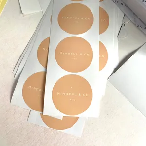 Etichetta privata ecologica impermeabile con stampa personalizzata per scatola di imballaggio personalizzata cosmetica con Logo stampato in lamina d'oro