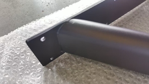 قاعدة طاولة مخصصة بتصميم صناعي عتيق، إطارات أنبوبية بيضاوية، أرجل معدنية، قاعدة حديدية لطاولات الطعام والمطاعم - Product Image 3