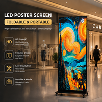 Affichage numérique publicitaire intérieur, affiche LED verticale ultra-légère, portable et réglable en hauteur