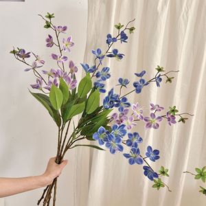 Fleurs artificielles de jasmin Yasunobu, branche unique en PVC, blanc, rose, violet, pour décoration de mariage et de maison - Product Image 4