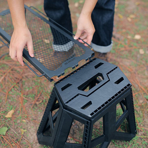 Camping Accessories High Load-bearing <b>Folding</b> Step <b>Stool</b> Square Camping Chair Lightweight with Handle Fishing Chair - Product Image 4