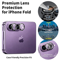 Protection d'objectif d'appareil photo personnalisée pour iPhone Duo AR anti-rayures, effet œil d'aigle, haute qualité, couverture intégrale, métal, verre trempé diamanté