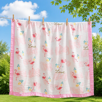 Ventes en gros de couvertures pour tout-petits, couvertures en mousseline de bambou à motifs d'animaux
